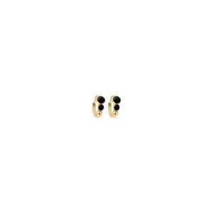 NEW GIGI CLOZEAU women's classic gigi hoops earrings in black/yellow gold